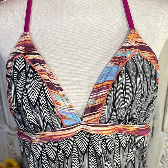PrAna Patterned Halter Neck Two Piece Swim Dress - Picture 6 of 13